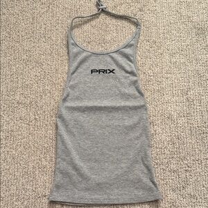 Gray Halter Neck Top